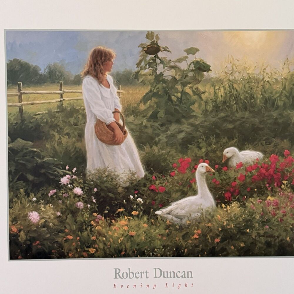Robert Duncan Evening Light 1988 Poster Print Offset Lithograph 19.5x25” - Picture 2 of 12